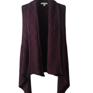Plum Waterfall Sleeveless Cardi - Size 14