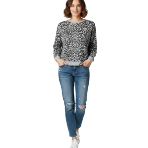 Leopard Print Crew Neck - Size10