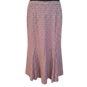 Vintage Red Check Skirt - Size 14