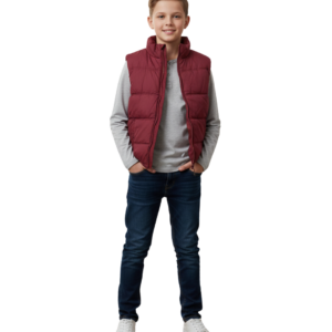 Kids Maroon Body Warmer - Size 13-14yrs